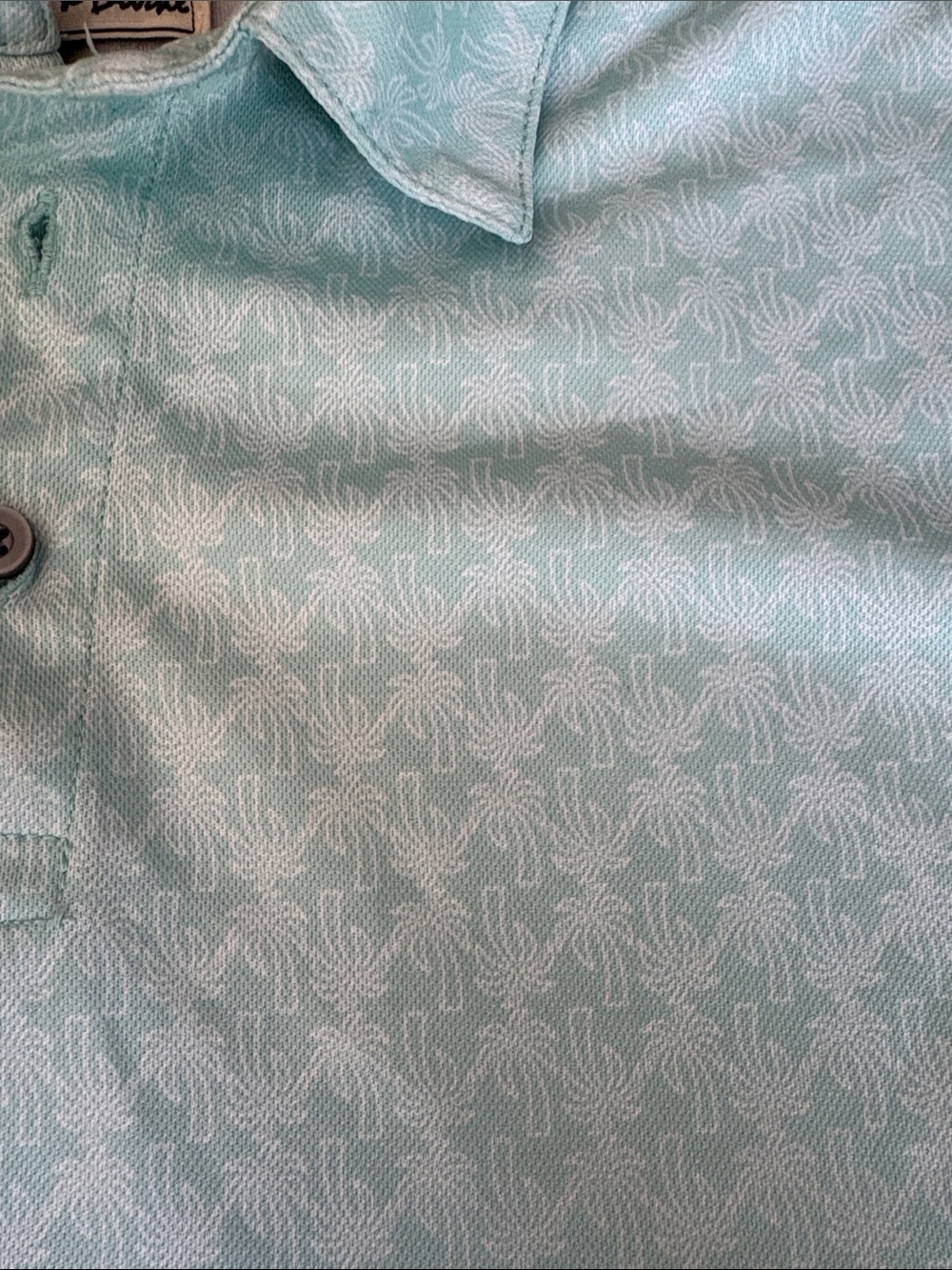 Oliver & Burke mint green palm tree polo - Picture 3 of 3